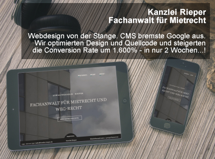 Entwurf eines Webdesigns für eine Kunden Website mit Schwerpunkt auf Optimierung für Mobilgeräte