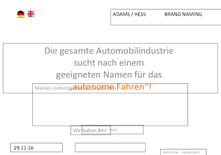 PowerPoint Abbildung eines Kundenentwurfs für das Webdesign Hannover einer Homepage 